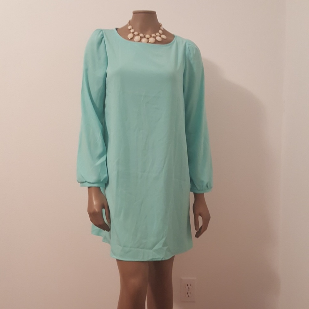 Long Sleeve Mint Dress